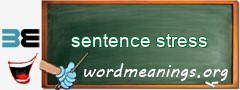 WordMeaning blackboard for sentence stress
